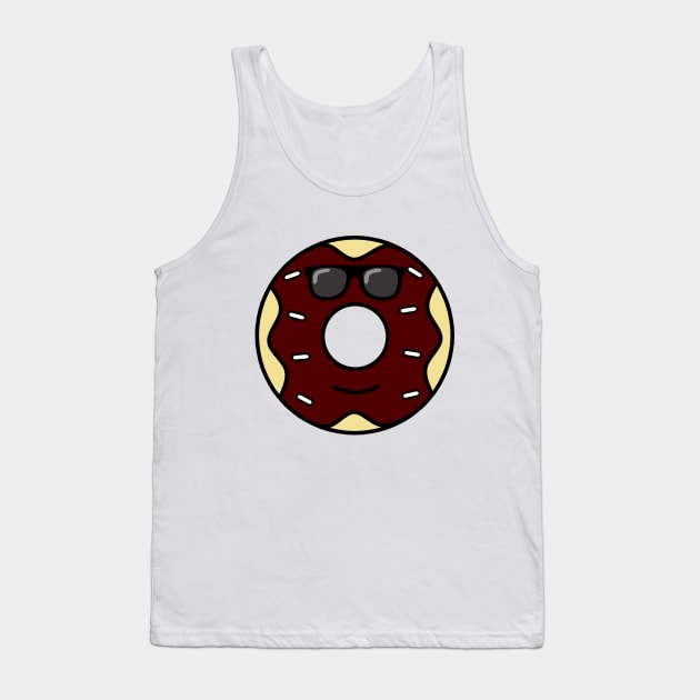 The Maroon and White Donut Tank Top by Bubba Creative